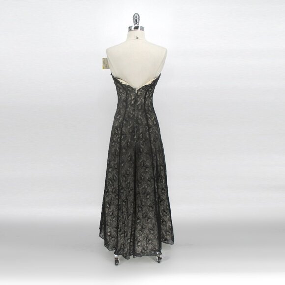 Vintage 90s Lace Maxi Dress Gown Jump XXS - Picture 2 of 14